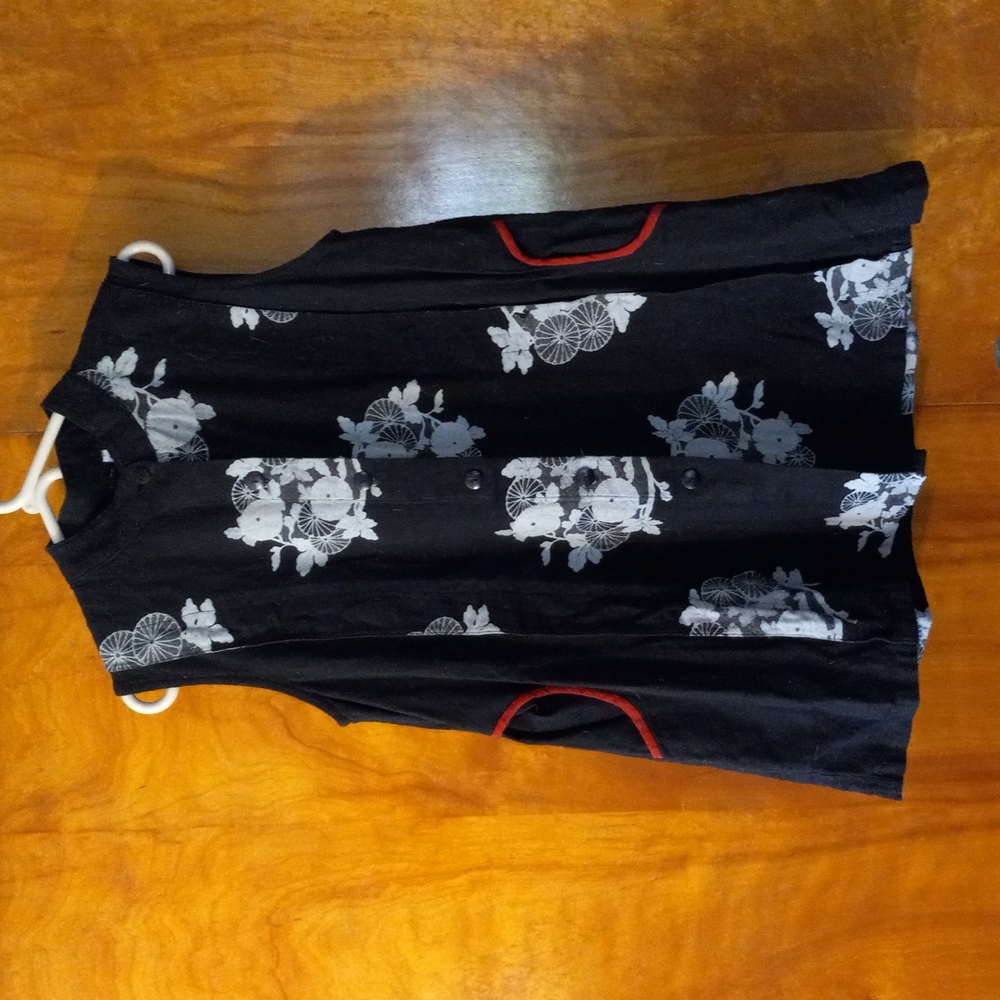 Cupcake 100% Cotton Asian Style Vest With Mandarin Collar, Pockets
